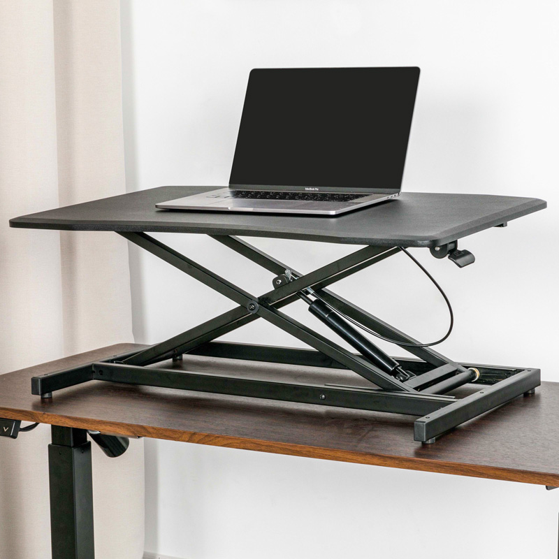 RXD1-1 Laptop Elevated Shelf X-Bracket Convertidores de escritorio de pie ajustables en altura neumática de escritorio de acero laminado en frío